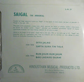 K. L. Saigal - Saigal The Immortal (45-RPM)